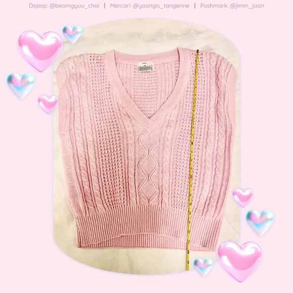 Oversized pink sweater vest 🩷 - Picture 2 of 5